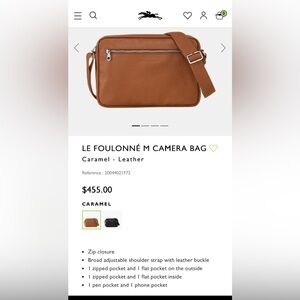 Longchamp Le Foulonné Crossbody Bag - Caramel Leather